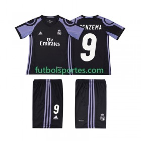 Camiseta Real Madrid BENZEMA 9 2016 2017 Retro Niño Tercera Equipación